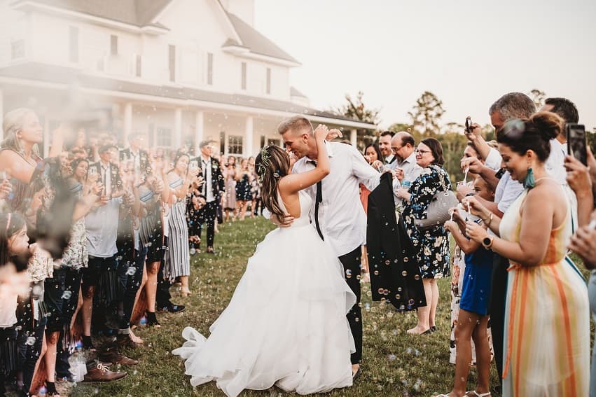 A reception at The Manor at 12 Oaks